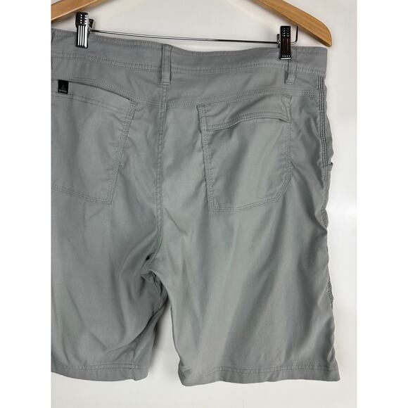 PrAna Stretch Zion Shorts Cargo Pocket Prana Gray 10" Inseam Men's Size 34 - Picture 8 of 11